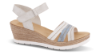 Rieker damesandal hvit/sand/blå 61955-80