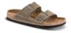 Birkenstock Arizona med Regular Soft fodseng Oil-læder Faded Khaki