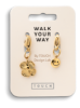 Walk Your Way Firkløver Smiley Charms Guld