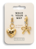 Walk Your Way Hjerte Sløjfe Charms Guld