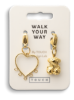 Walk Your Way Hjerte Bamse Charms Guld