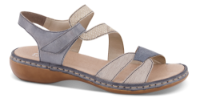 Rieker damesandal beige/blå 65969-42