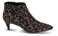 B&CO kort damestøvlett grå leopard
