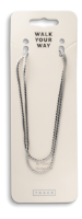 Walk Your Way Halskæde 40+5 cm Sølv
