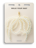 Walk Your Way Dobbelt Perlesløjfe Charm Guld