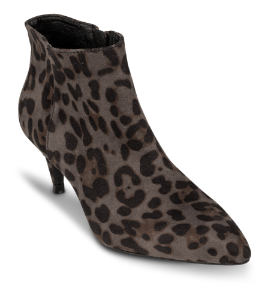 B&CO kort damestøvlett grå leopard