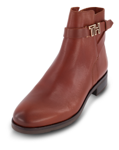 Tommy Hilfiger kort damestøvlett brun FW0FW04280