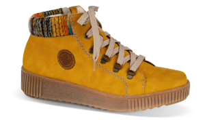 Rieker kort damestøvle gul M6411-68