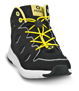 FOOTI børne basketstøvle sort/gul 10-81057= Diabas