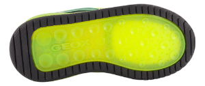 Geox barnesneaker sort/grønn/gul J029CB014BUC0802