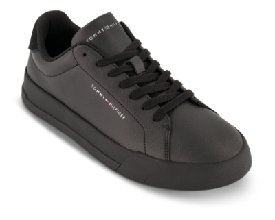 Tommy Hilfiger Logo Court Trainers Sort FM0FM053670GJ