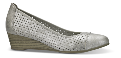 Jana damepump hvid/sølv. 8-8-22365-20