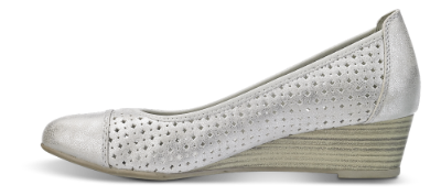 Jana damepump hvid/sølv. 8-8-22365-20