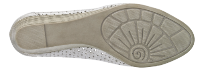 Jana damepump hvid/sølv. 8-8-22365-20