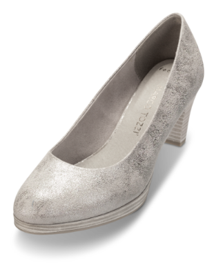Marco Tozzi damepump lys grå metall 2-2-22413-32