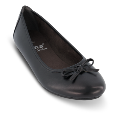 Jana Softline dameballerina sort 8-8-22163-24