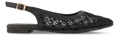 NOË Collection Slingback Mesh Ballerina Sort 2416101610