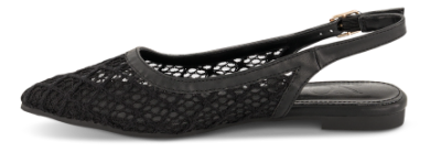 NOË Collection Slingback Mesh Ballerina Sort 2416101610