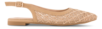 NOË Collection Slingback Mesh Ballerina Beige 2416101680