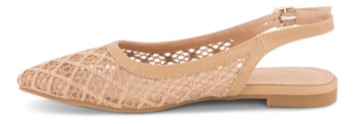 NOË Collection Slingback Mesh Ballerina Beige 2416101680