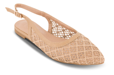 NOË Collection Slingback Mesh Ballerina Beige 2416101680