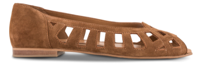 NOË Collection Peep-Toe Ballerina Brun 2416102430