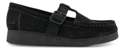 Clarks Wallabee T-Bar Sko Sort CL26183153
