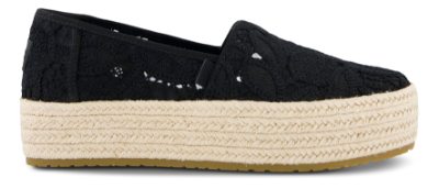 TOMS Valencia Rope Platå-Espadrillos Svart 10023046