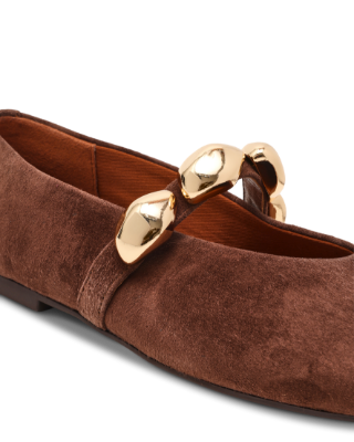 Steve Madden Poppin Mary Jane Ballerina Brun