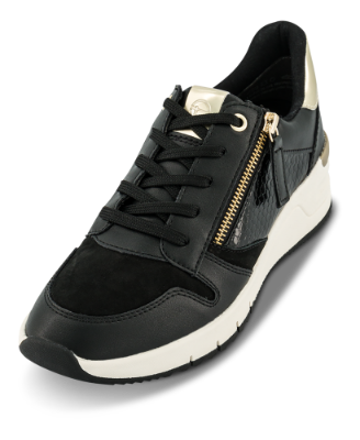 Tamaris Damesko med snøre Sort 1-1-23702-26