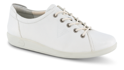 ECCO Damesko med snøre Hvit 20650301007  SOFT 2.0