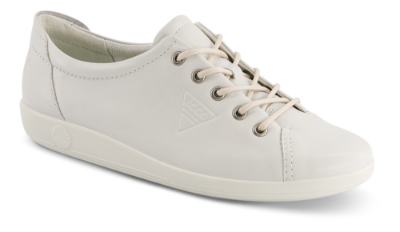 ECCO Damesko med snøre Hvid 20650301007  SOFT 2.0