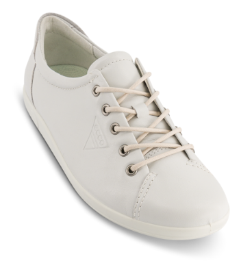 ECCO Damesko med snøre Hvid 20650301007  SOFT 2.0