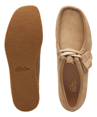 Clarks Damesko med snøre Beige WallabeeEVOSh D