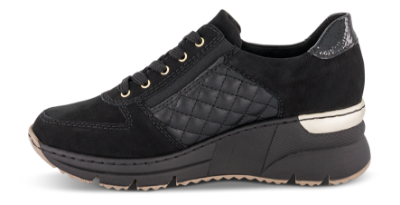 Rieker Damesko med snøre Svart N6314-00