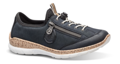 Rieker Damesko med snøre Blå N4263-14