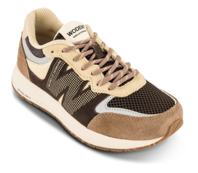 Woden Damesko med snøre Brun WL702