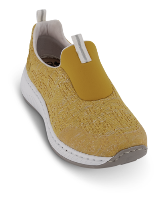 Rieker strikksko karri gul N5595-68