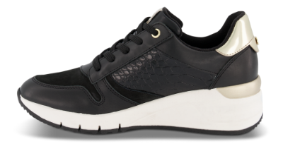 Tamaris Damesko med snøre Sort 1-1-23702-25