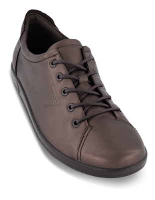 ECCO Damesko med snøre Brun 20650352196  SOFT 2.0