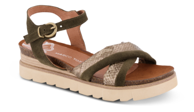 Marco Tozzi damesandal kaki 2-2-28505-24