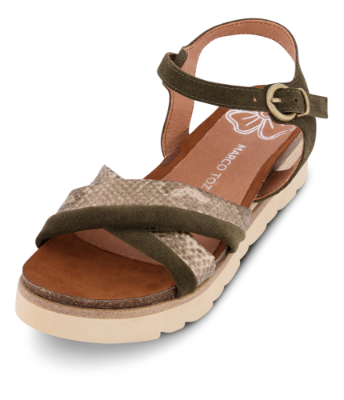Marco Tozzi damesandal kaki 2-2-28505-24