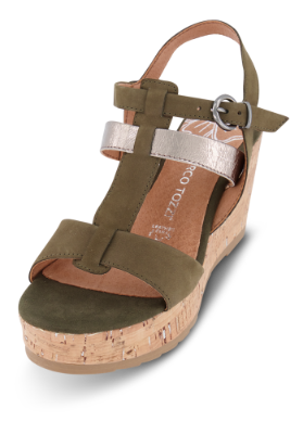 Marco Tozzi damesandal oliven 2-2-28399-24