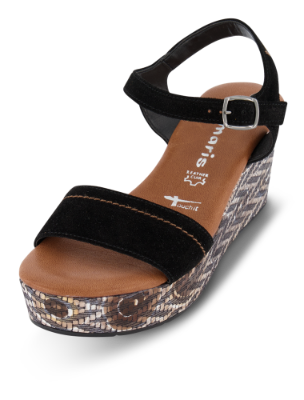 Tamaris damesandal sort 1-1-28013-24