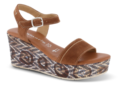Tamaris damesandal brun 1-1-28013-24