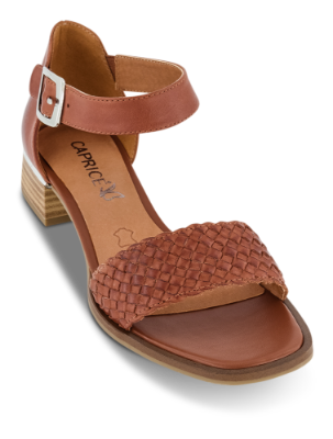 Caprice Damesandal med hæl Brun 9-9-28208-26