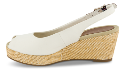 Tommy Hilfiger Damesandal med hæl Hvit FW0FW04788YBI