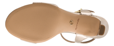 Tamaris Damesandal med hæl Gull 1-1-28008-28