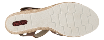 Rieker Damesandal med hæl Brun 61937-24