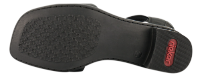 Rieker Damesandal med hæl Sort 62662-01